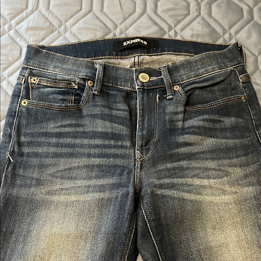 Express Faded Blue Denim Jeans